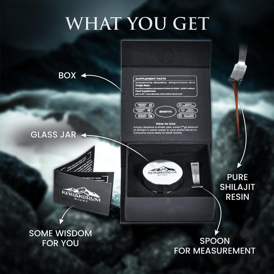 Buy 50gm Karakorum Might Pure Shilajit Resin in Pakistan - Lab Tested and Pure